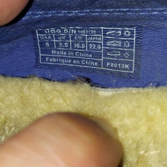 UGG Meena Slippers Royal Blue Sz 5 - Picture 10 of 10